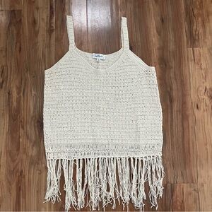 Cloud Chaser Cream Crochet Tank Top